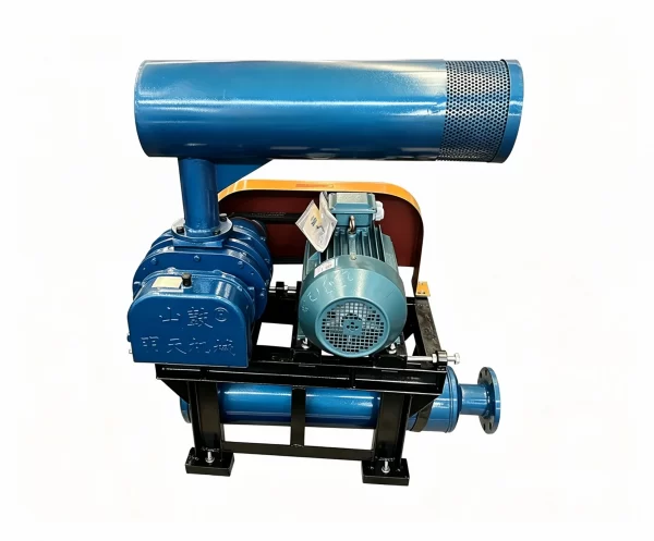 Mingtian Shangu MJSR series compact integrated roots blower unit with motor, silencer, base and pipe accessories