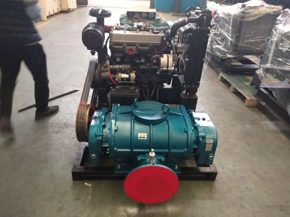 ShanGu MingTian diesel engine driven roots blower skid mounted mobile blower unit for field operation
