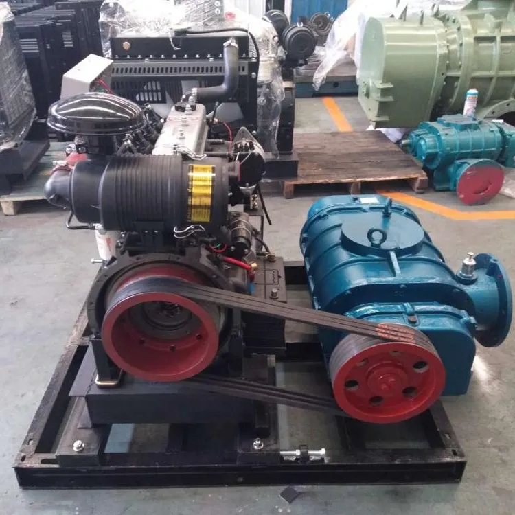 ShanGu MingTian diesel roots blower belt drive structure ductile iron rotor blower