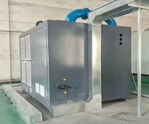Side view of Mingtian maglev centrifugal blower at power plant desulfurization site
